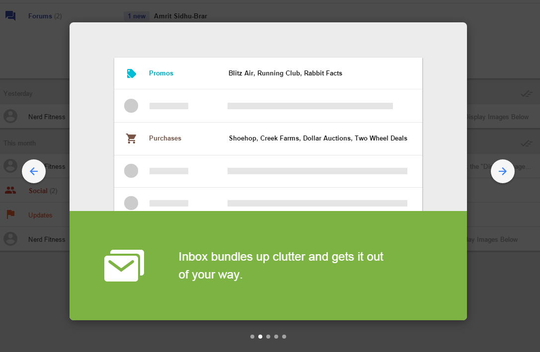 Inbox bundles up clutter and gets it out of your way